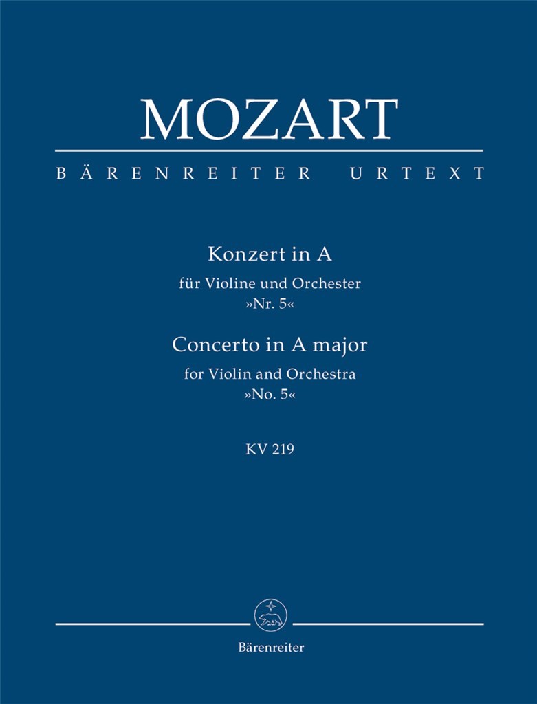Violin Concerto 5 K219 Study score